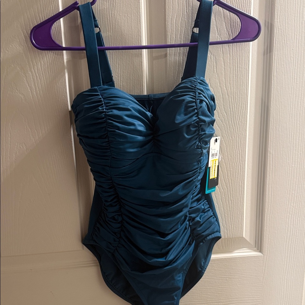 torrid Teal Ruched Kids One-Piece Swimsuit